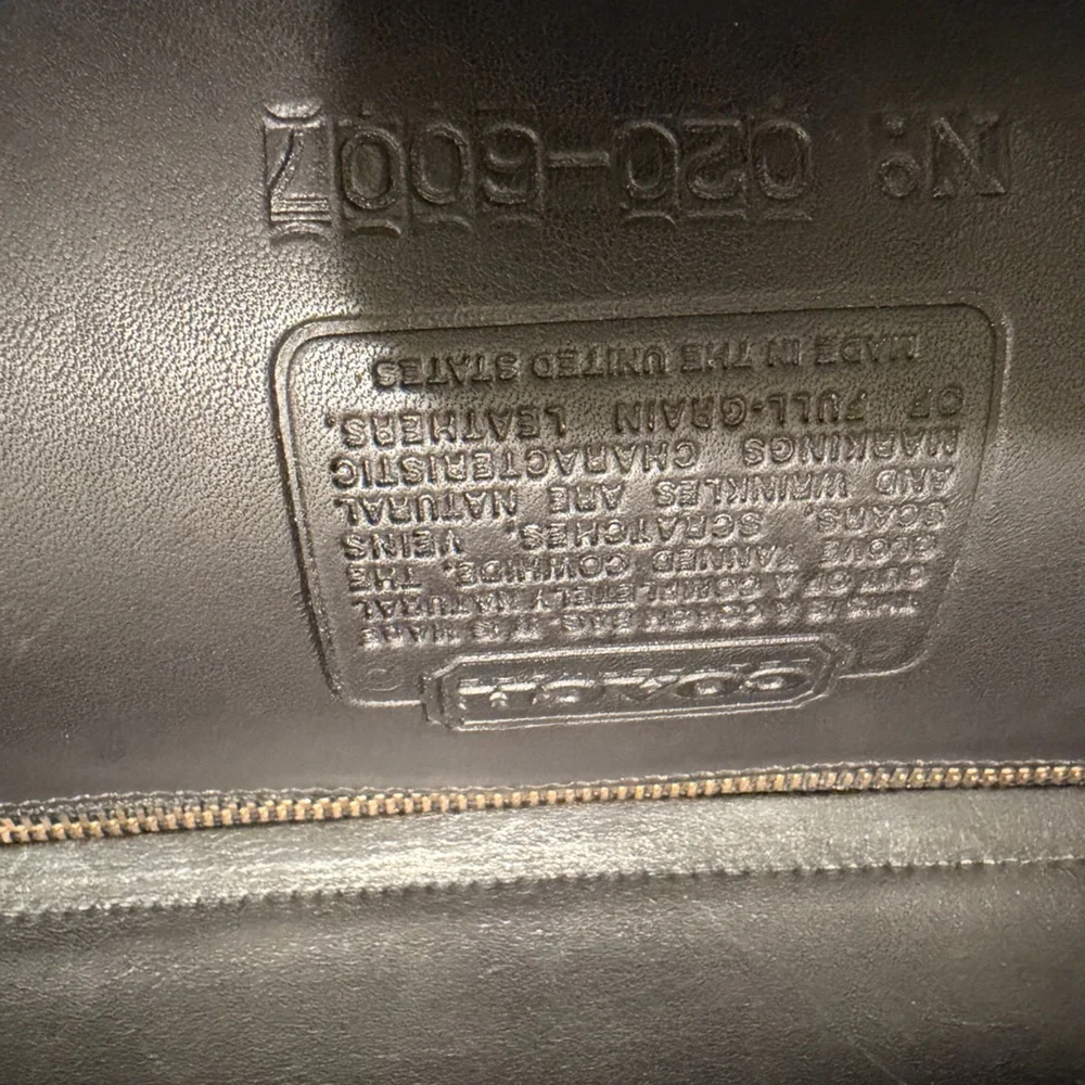 HP🌺RaRE COACH VINTAGE Classic Black Leather Briefcase